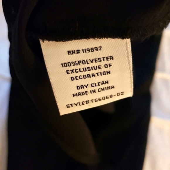 19 Cooper ladies L black silver embroidered bib dressy tank top blouse - Picture 6 of 6